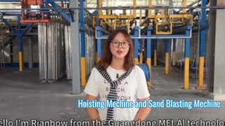 Máy nâng và máy phun cát cho dây chuyền Anodizing