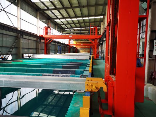 Giá tốt Quy trình dây chuyền sản xuất Anodizing công suất 3000T / tháng Chế độ chữ U ngang trực tuyến