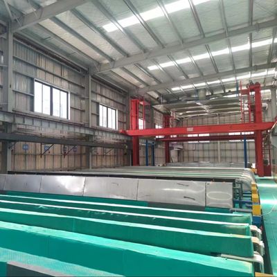 Chiều dài 6500mm Đường dây anodizing bán tự động ngang 900t/tháng
