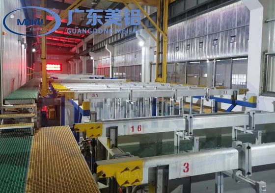 Semi-Automatic Vertical 1000 Ton/Month Aluminum Anodizing Production Line Màu đỏ / vàng