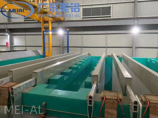 Semi-Automatic Vertical 1000 Ton/Month Aluminum Anodizing Production Line Màu đỏ / vàng