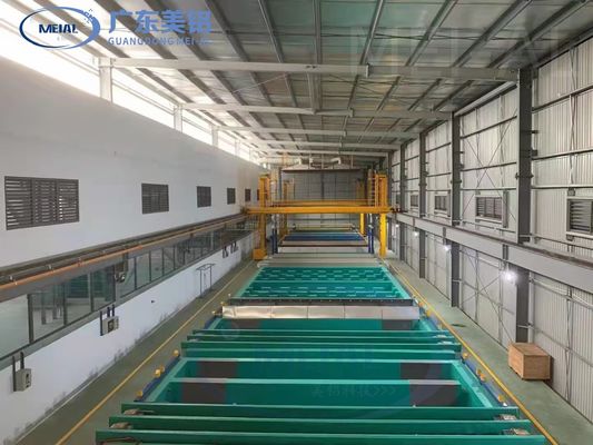Dòng sản xuất anodizing loại ngang 600T / tháng cho hồ sơ nhôm bạc