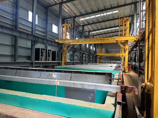 Dây chuyền sản xuất Anodizing ngang Chiều dài hồ sơ tối đa 6500mm