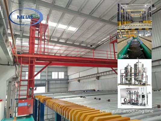 Đường anodizing cho 9000T / năm Capacity 6500MM nhôm trong xử lý bề mặt hồ sơ mặt trời