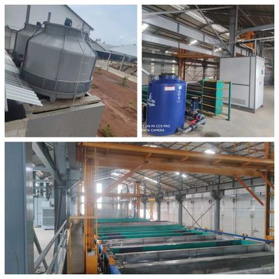 Dòng xử lý anodizing hồ sơ nhôm công nghiệp 150 T / M