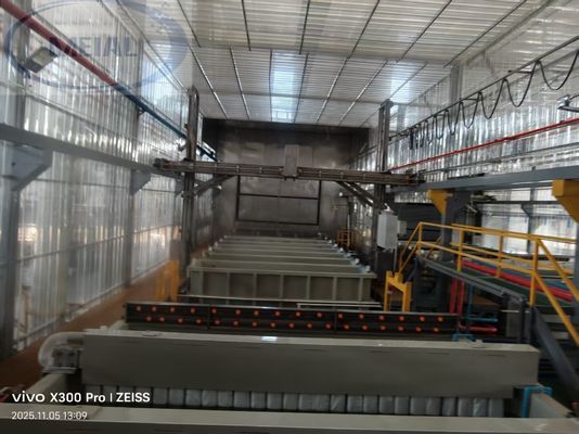Đường dây sản xuất anodizing 500T / M tùy chỉnh cho hồ sơ cửa sổ cao cấp với năng lượng khí tự nhiên