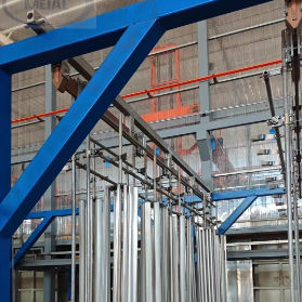 Giá tốt. Dòng sản xuất anodizing công nghiệp với kích thước tối đa 7500 * 2000 * 1000mm 0-30V DC Voltage và điều khiển chính xác ± 1 °C trực tuyến