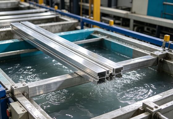 Giá tốt Dây chuyền Anodizing Ngang Tự động cho Hồ sơ Nhôm với Công suất 750T/tháng, Chiều dài Hồ sơ Tối đa 6500mm và Độ dày Lớp màng 8-12µm trực tuyến
