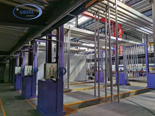 Giá tốt Dòng sản xuất oxy hóa anốt có công suất 200T / tháng với giám sát và điều khiển từ xa và độ dày phim anodizing 8-12μm trực tuyến